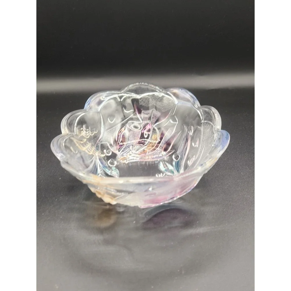 Mikasa Savoir‎ Vivre Largo Tropical Fish Oval Bowl Frosted Multicolor Scalloped
